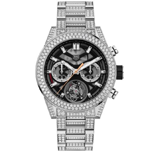 TAG Heuer Carrera Calibre Heuer 02T 45 Chronograph Tourbillon Titanium / Stainless Steel / Diamond / Yoshida